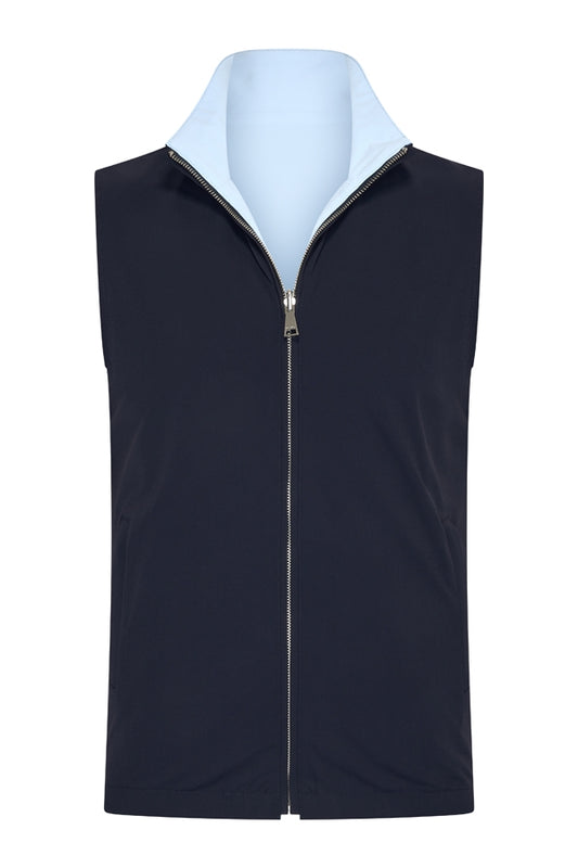Reversible Dark Blue/Light Blue Gilet